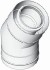 Odkouření kondenzační Brilon 52102512 - fasádní koleno koaxiální DN125/80 x 30°, nerez